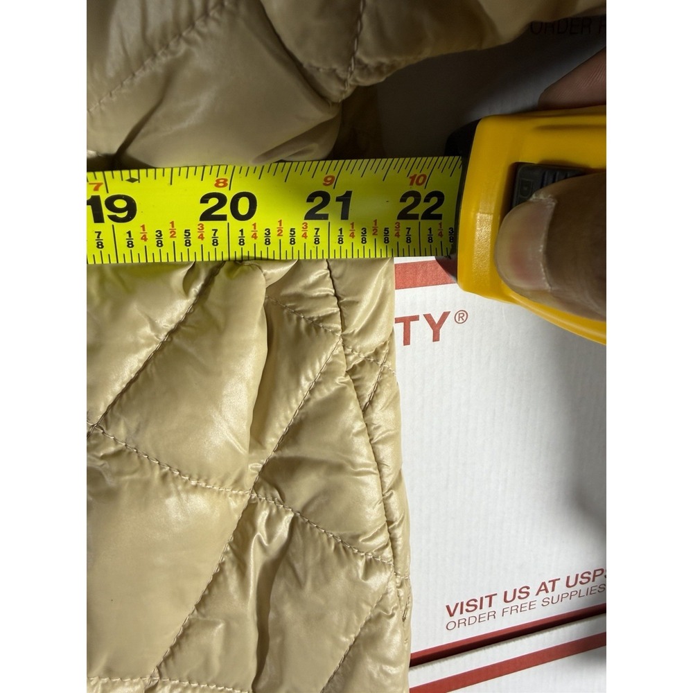 NWT GAP Relaxed Quilted Nylon Jacket Women's Size S Gold Khaki Brown MSRP $110 - Picture 4 of 5